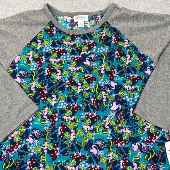LuLaRoe Womens Randy Shirt Top Size Small Disney Minnie Mouse Raglan Sleeves - Picture 3 of 10